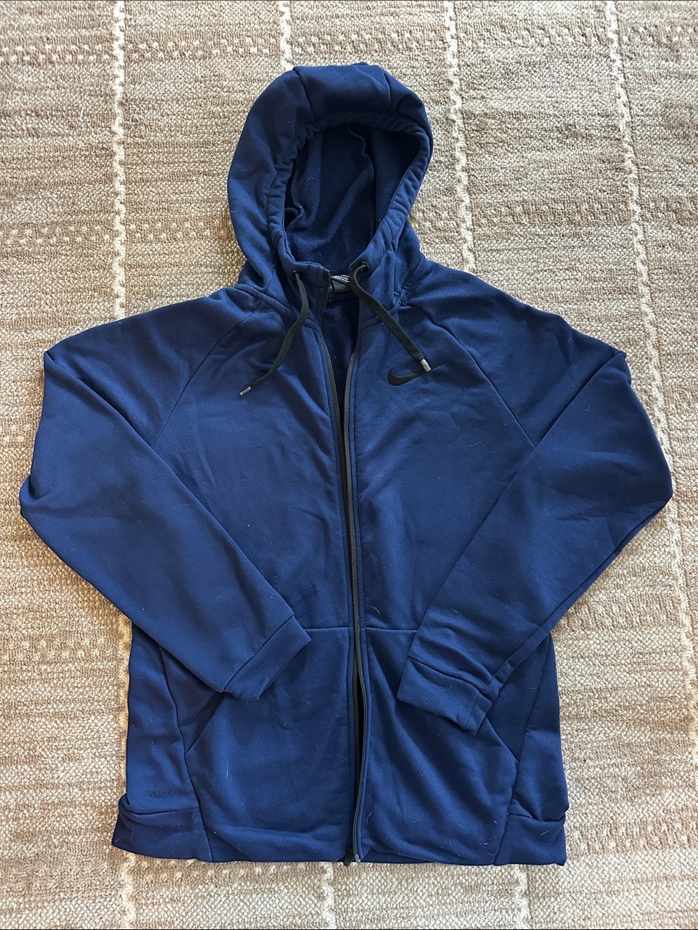 Nike Navy Blue Full-Zip Hooded Sweatshirt